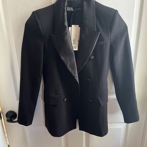 NWT Zara double breasted tuxedo blazer